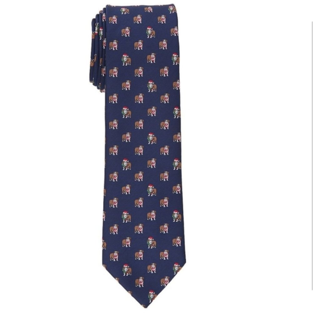 St. Nicholas Square NWT Bulldog Santa Christmas Tie